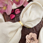 Vriksham Floral Jadau Kundan Finger Ring Red Green stone petals and a white stone in the center-J3677